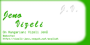 jeno vizeli business card